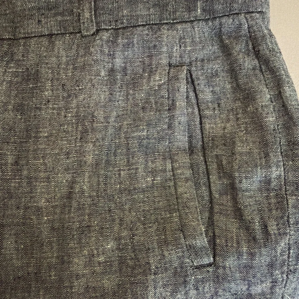 Banana Republic The Martin Fit Linen Pants Women's Size 4 Gray Career Trousers